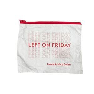 Left on Friday Swim Bag Pouch in White